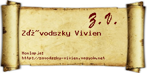 Závodszky Vivien névjegykártya