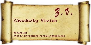 Závodszky Vivien névjegykártya