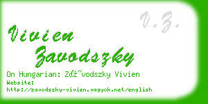 vivien zavodszky business card